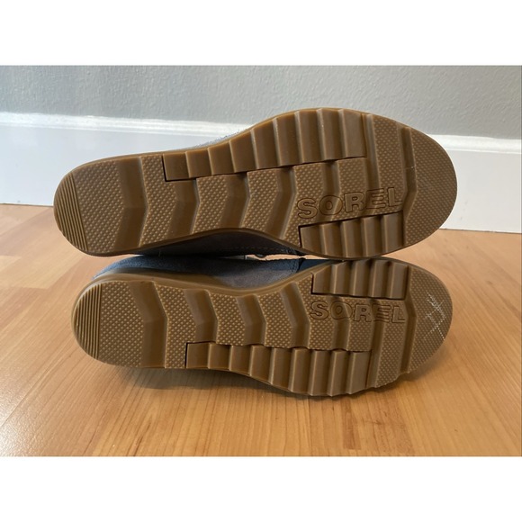 Sorel Grey Evie Suede Lace Up Wedge Ankle Boots Women's Size 10 EUC - Picture 10 of 14